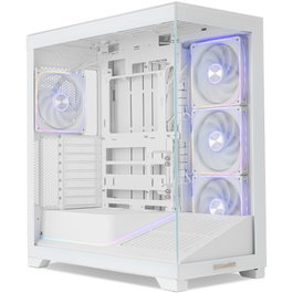 Nox Hummer Blade NXHUMMERBLADEWH Semitorre ATX Blanca Cristal Templado 5 Ventiladores 140mm ARGB